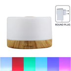 500ml Essential Oil Diffuser Quiet Aroma Mist Diffusers Scent Diffuser Wood Grain Remote Control Ultrasonic Air Humidifier