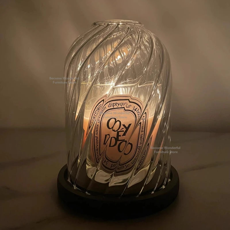 Bedroom Glass Cover Candle Holders Designer Banquet Kitchen Restaurant Candle Holders Advanced Home Decor Home Decoration Lszt