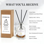 Flower Reed Diffuser-Vanilla Scent 3.38oz Scented Diffuser with Sticks Home Fragrance Essential Oil for Bathroom Shelf Decor