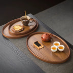 Wooden Serving Trays Oval Wood Tray Platters for Serving Food Dishes Dinner Plates Solid Wood Dessert Plate Jewelry Storage