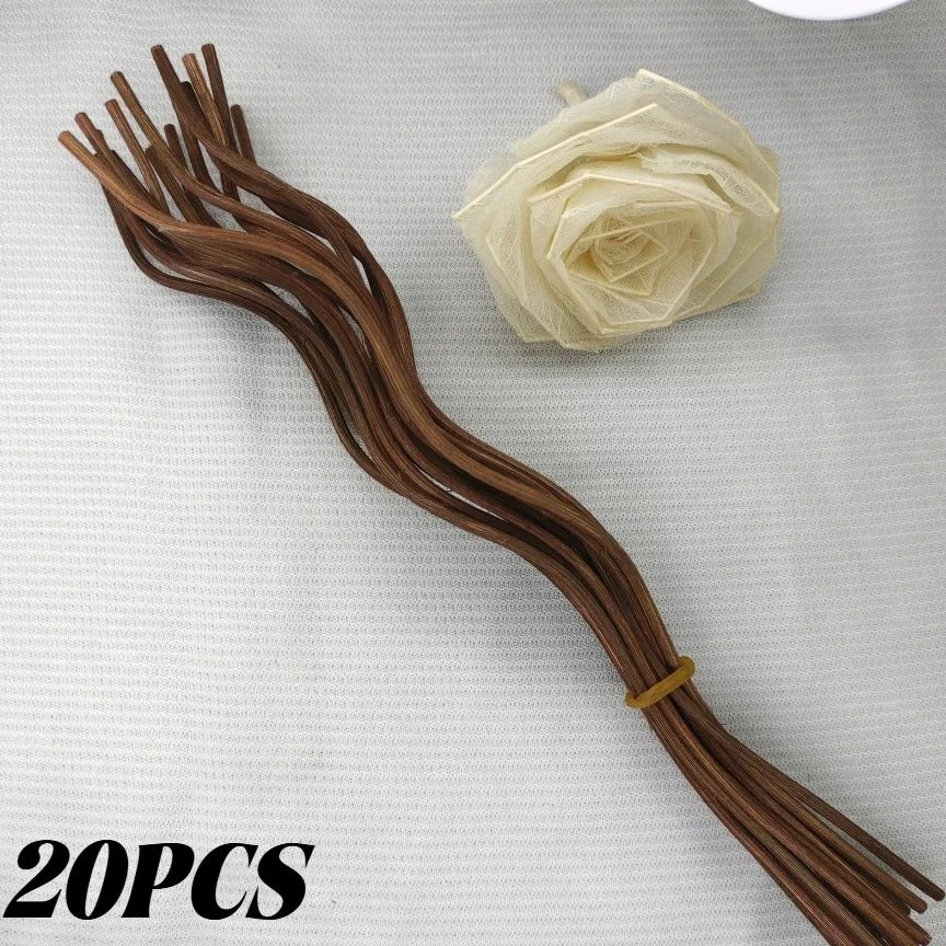 10/200PCS Reed Diffuser Sticks Long Wavy Rattan Reed Fragrance Rods Air Freshener Odor Removal for Home Decor Fragrance Sticks
