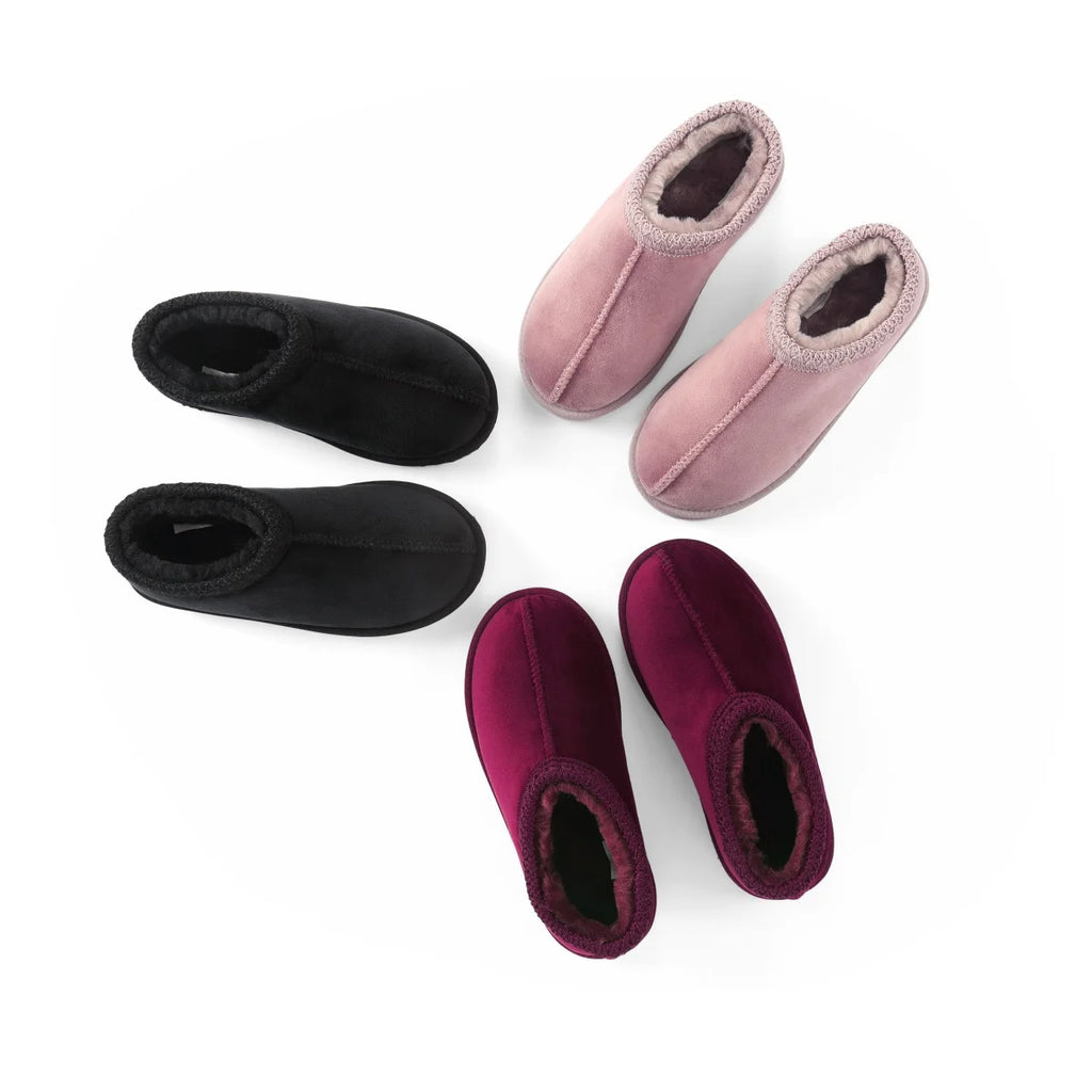 Cozy Winter Velour Slippers for Kids – Unisex House Shoes