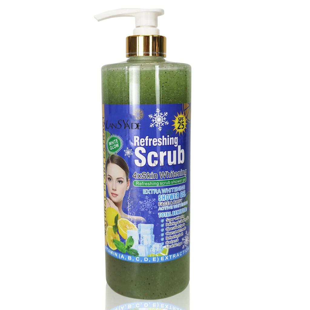 1000ml Scrub bath lotion silky smooth skin foam rich moisture skin toner brighten skin color anti-aging mild lasting fragrance