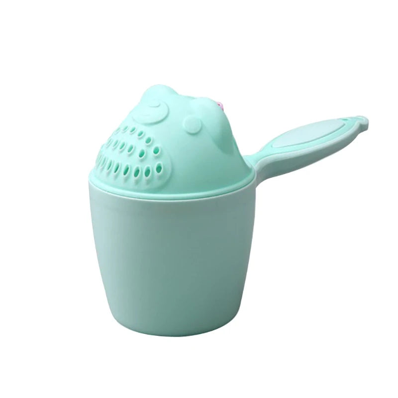 Baby Bath Waterfall Rinser Kids Shampoo Rinse Cup Bath Shower Plastic Spoons Cup