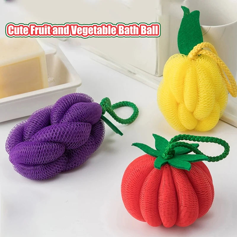 Dopamine Bath Fruit And Vegetable Bath Ball Does Not Scatter Flowers Bath Ball Bath Flower Ball Soft Bubble Bath Artifact