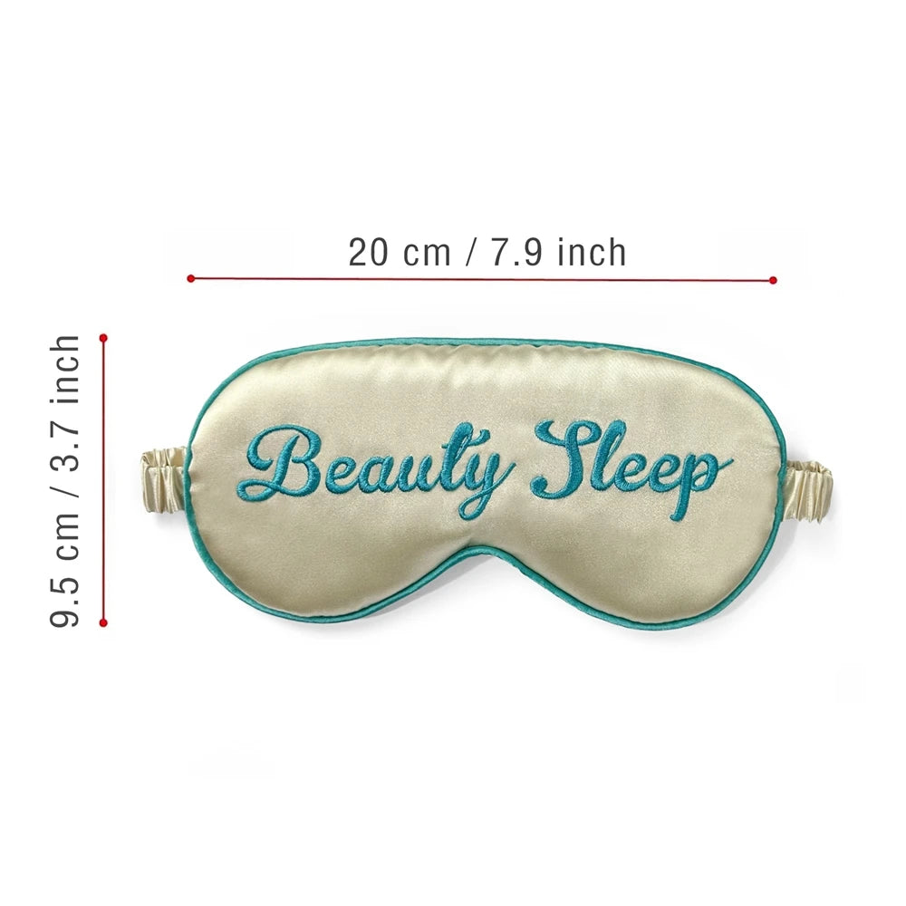 Embroidered Silk Sleep Mask Silk Eye Mask Soft Blackout Blindfold With Adjustable Strap Sleeping Eye Cover Mask For Travel