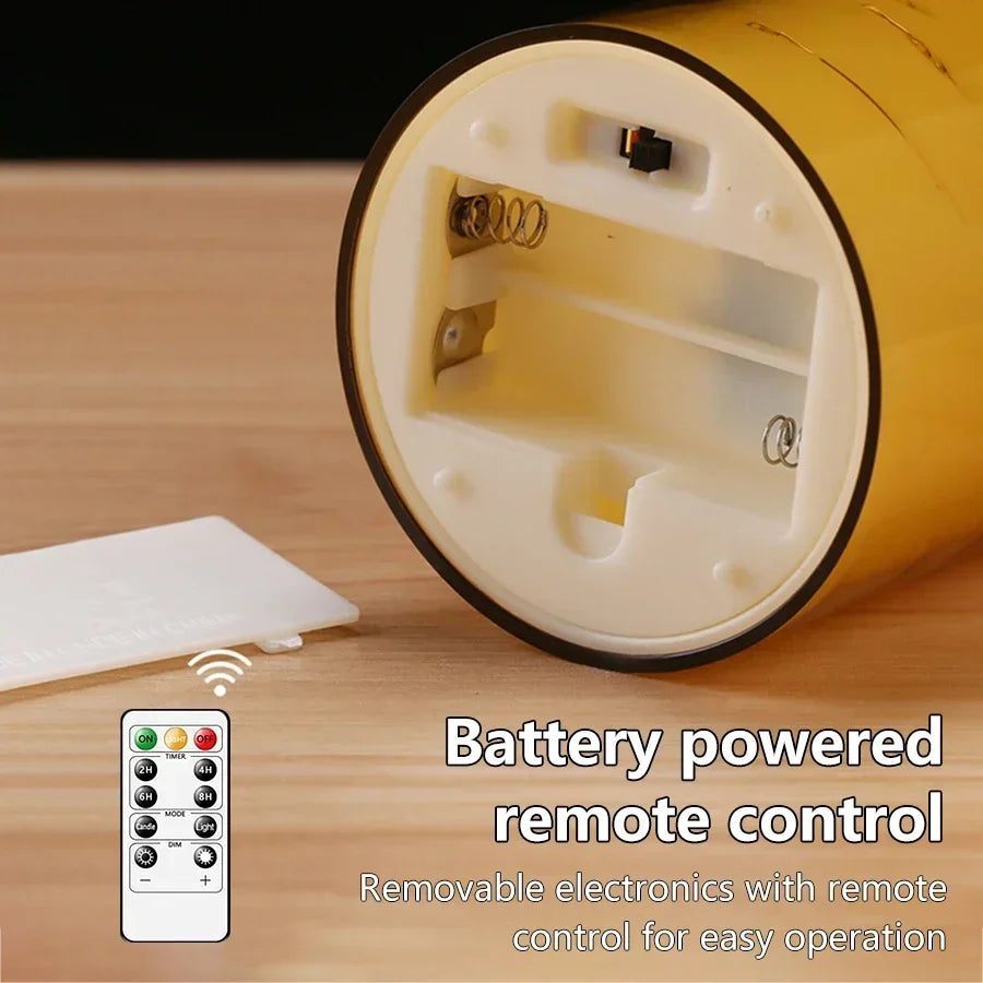 Flameless Led Candles 3 Pack with Remote Control AA Battery Powered Timmer Function Fairy Lights Pillar Candle Light Romantic