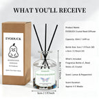 Flower Reed Diffuser-Vanilla Scent 3.38oz Scented Diffuser with Sticks Home Fragrance Essential Oil for Bathroom Shelf Decor