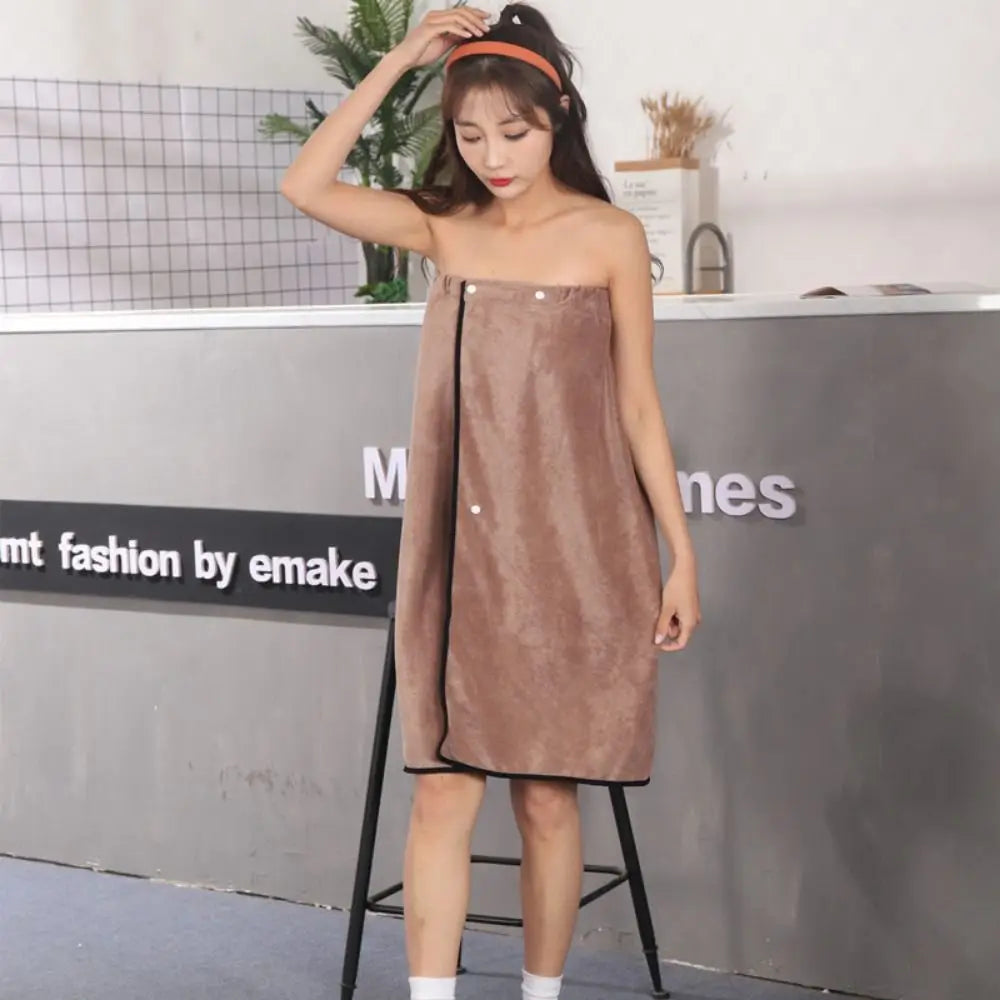 Beach Towel Microfiber Lady Bathrobe Cartoon Soft Wrap Shower Skirt Comfortable Thickened Spa Bathrobes Home