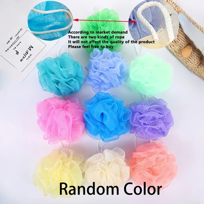 1pcs luxury bath loofahs, super soft and durable, can be used for bathing, bubble bath, exfoliation and massage,random colors