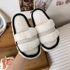 Cozy Cotton-Lined Opened Toe Slippers for Kids