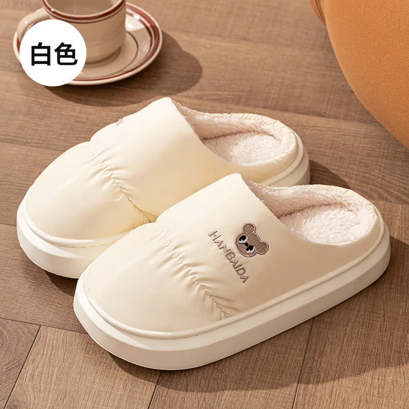 Slip On Winter Slippers for Adults – Plush Platform House Slides
