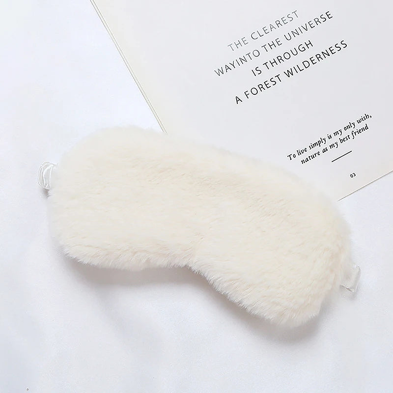 1Pcs Proof Night Eye Cover Silk Eye Patches Health Care Plush Sleep Eye Mask for Adults Soft Skin-Friendly Light