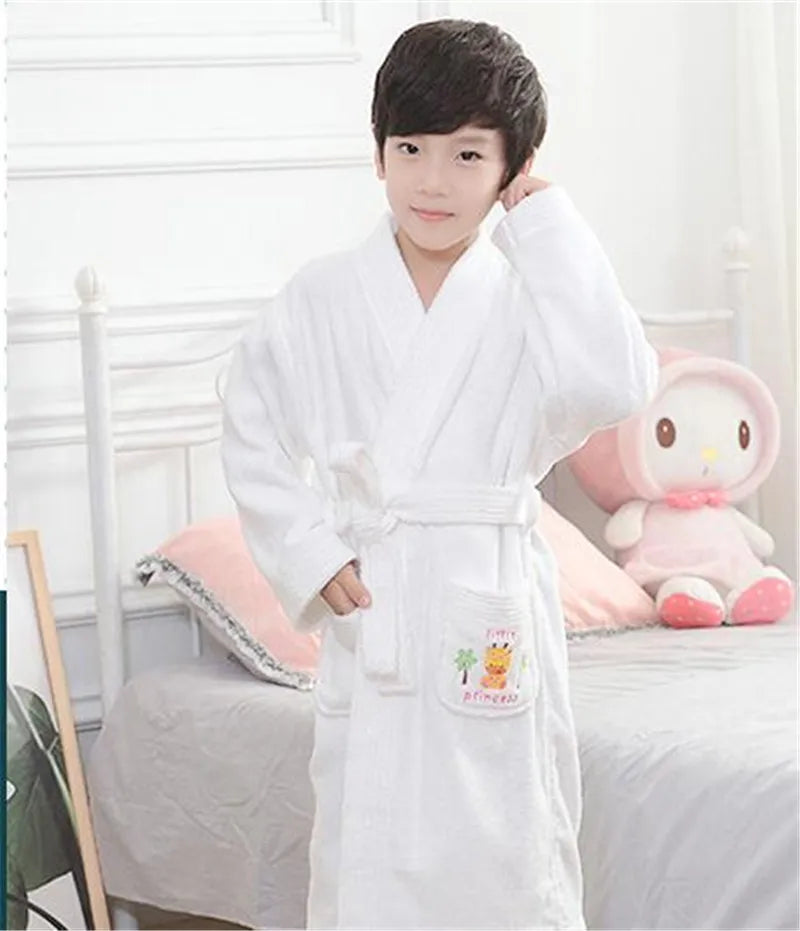 37 Design Cotton Kids Hooded Bathrobe For Girl Sleepwear Robe Boy Cotton Terry Bathrobe Baby Pajamas Bath Robe Children Bathrobe