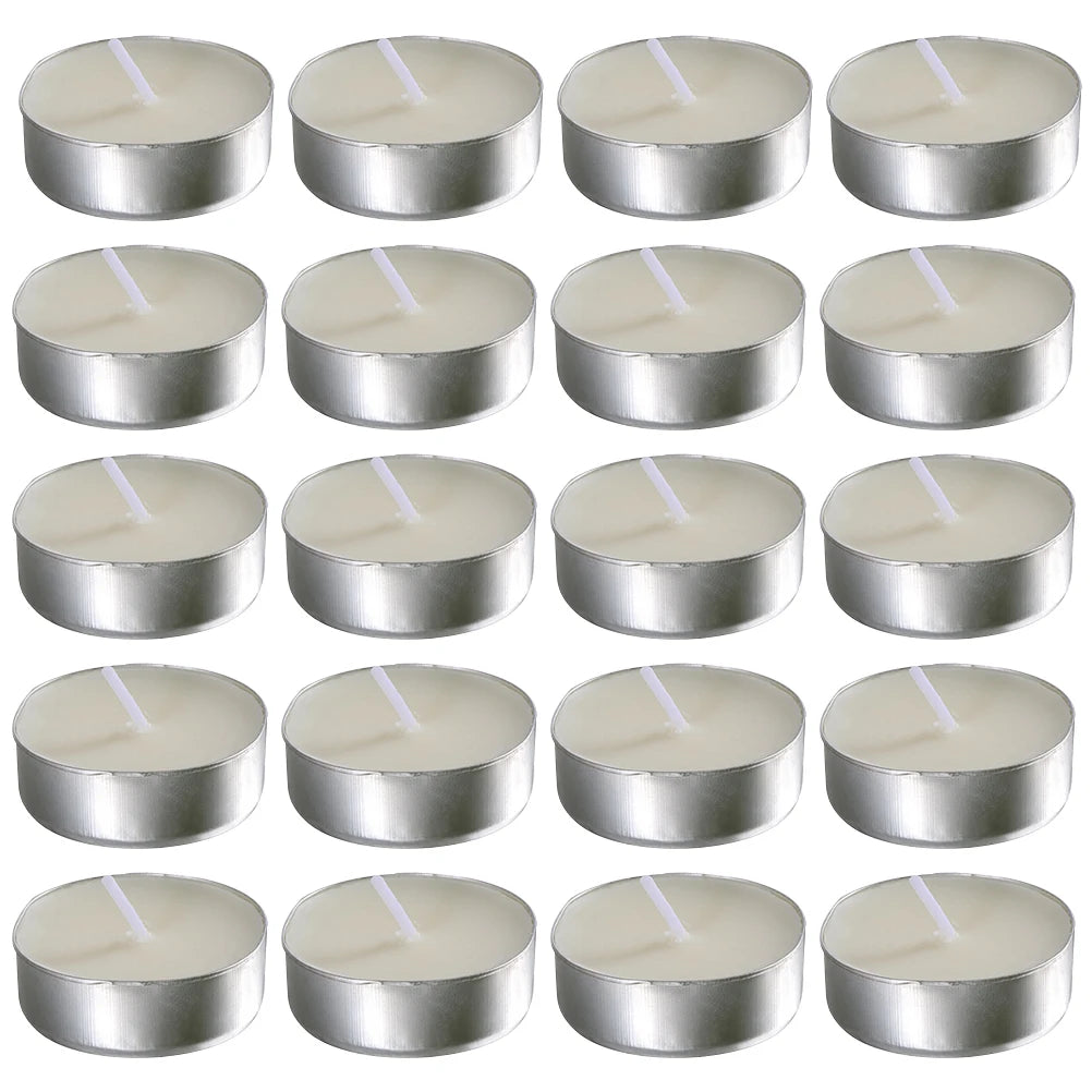 50pcs Tea Lights Candles White Tealight Candles Small Tea Light Candles Little Tiny Tealights Candles Holders for Wedding Party