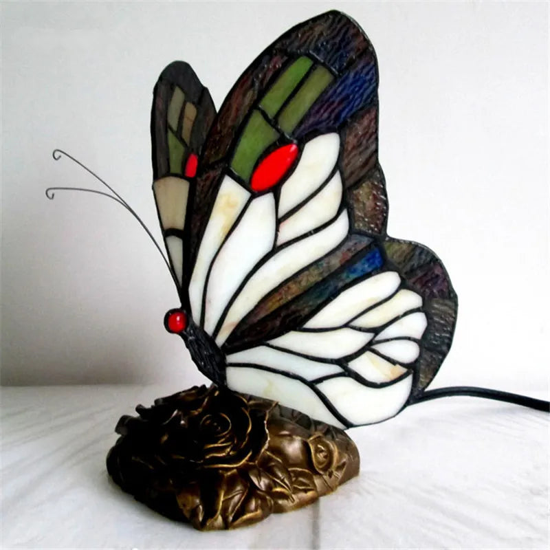 Tiffany turkish table lamp Retro Stained stained glass decor Light Hotel Table Lamp Bedroom Decoration bedroom butterfly lamp