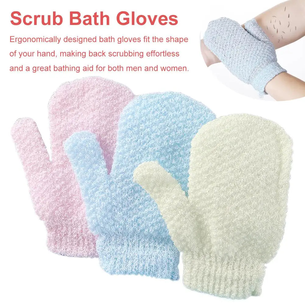 Scrub Bath Gloves Body Cleaning Washcloth Soft Brush Home Massage Exfoliating Decontaminating Sponge Lazy Bath Gloves