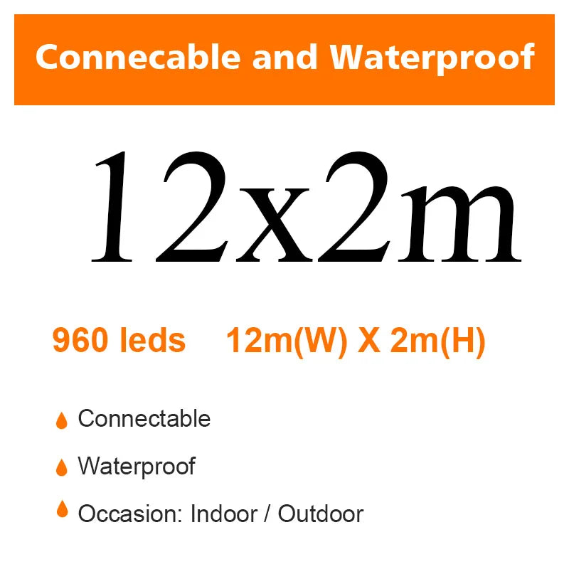 LED Fairy String Lights Outdoor Waterproof Waterfall Street Garland Curtain Lights For Patio Christmas Wedding Party Decoration