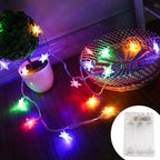 LED Star Fairy Lights Outdoor Chain Lights Garland Bulb String Lights Party Home Wedding Terrace Garden Christmas Decoration