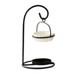 Essential Oil Burner Ceramic Aromatherapy Diffuser Oil Burner with Iron Tea Light Candle Holder Essential Oil Fragrance Diffuser