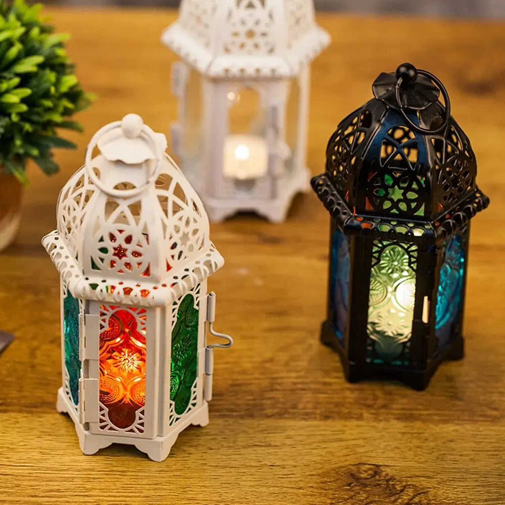 Creative Classical Moroccan Wedding Vintage Wind Lamp European Candle Holders Home Decor Candlestick Candle Lantern