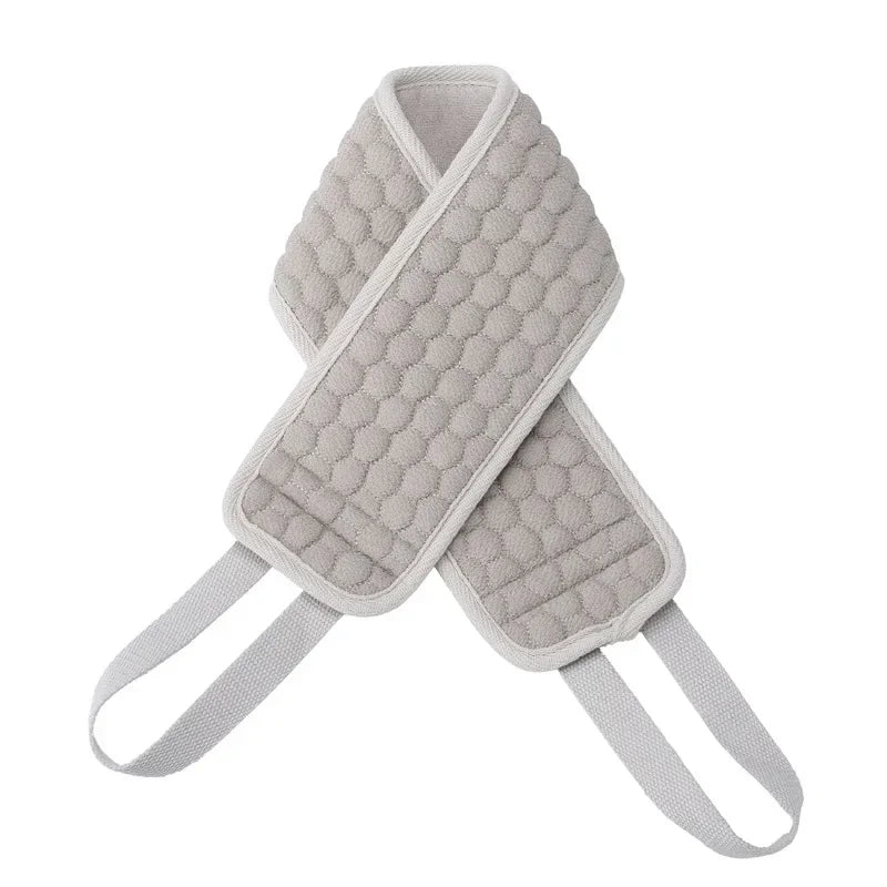 Exfoliating Loofah Back Strap, Bath Towel, Shower Massage Spa Scrubber Sponge for Body Skin Health Cleaning, New Natural Soft