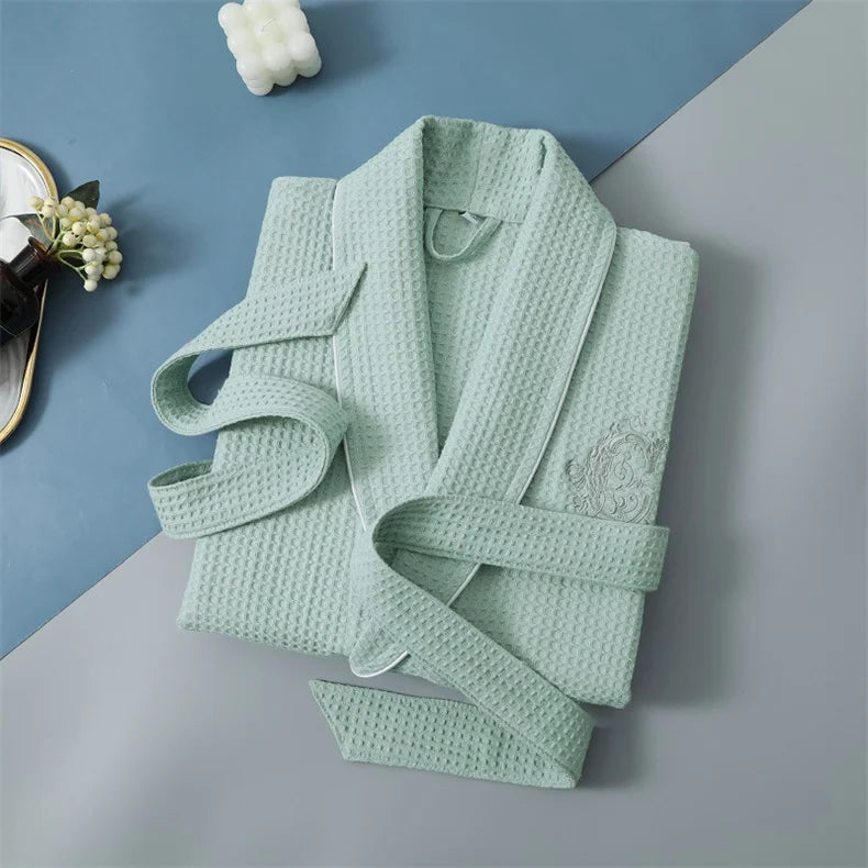 Top Quality Autumn Winter Bathrobes Couple Towel Terry Cotton Robe Men's Elegant Five-star Hotel Home Wear Bath RobeAbsorb Water