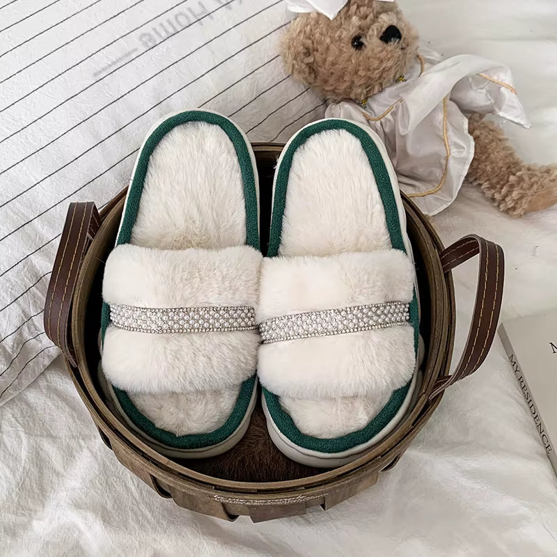 Cozy Cotton-Lined Opened Toe Slippers for Kids