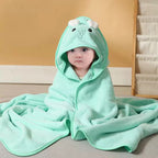 Infant Bath Towel Toddler Bathrobe Boy Girl Blankets Swaddle With Hood Cartoon Coral Fleece Towel Blanket Newborn Kids Bedding