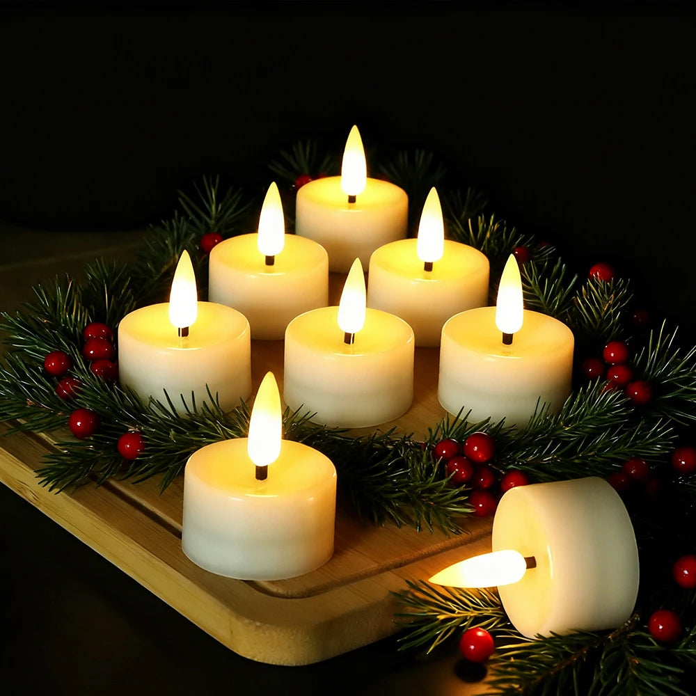 12pcs Tea Lights Candles, LED Flameless Flickering Electric Candle lamp Tea Lights for Wedding,Christmas Celebrations Decoration