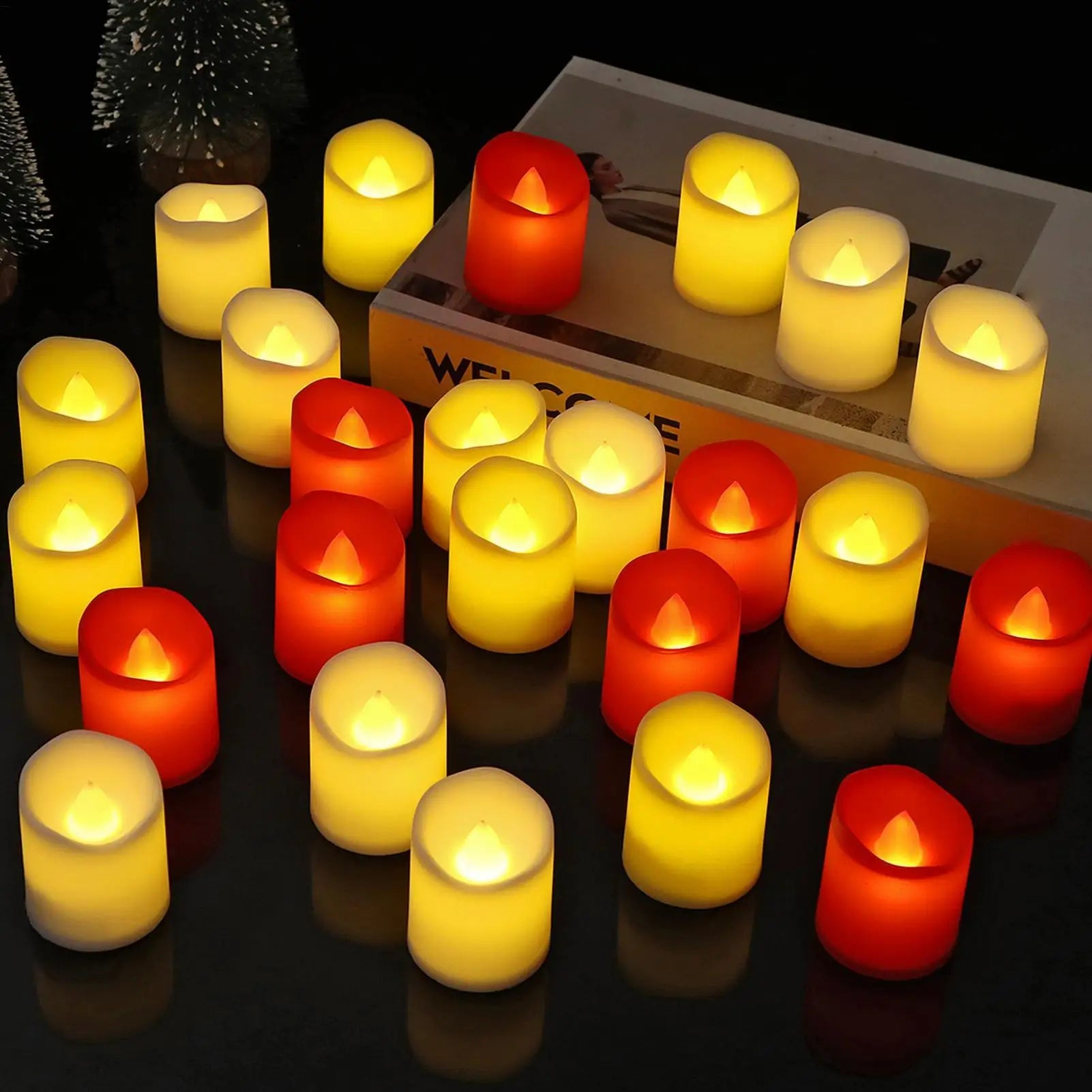 Flameless LED Candles Battery Operated Warm Lights Electric Candles Tealight For Home Holiday Party Christmas wedding Decoration