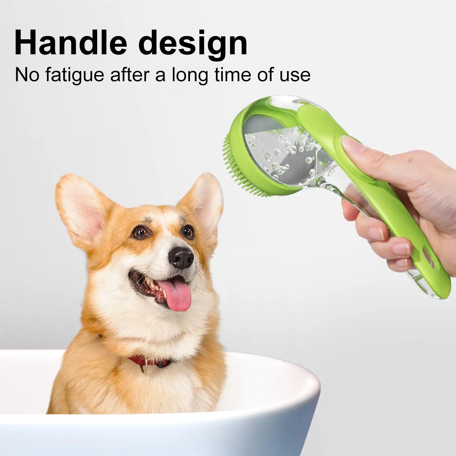 Dog Shampoo Brush Bathing Brush for Dog Bath Gentle Scrub Massager with Soap Dispenser Portable Washer Tool for Shower Massage