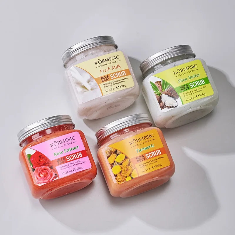 Body Scrub Cream Exfoliating Deep Cleansing Shea  Moisturizing Deep Cleansing Turmeric Milk Rose Gentle Tender  Smooth Skin Care