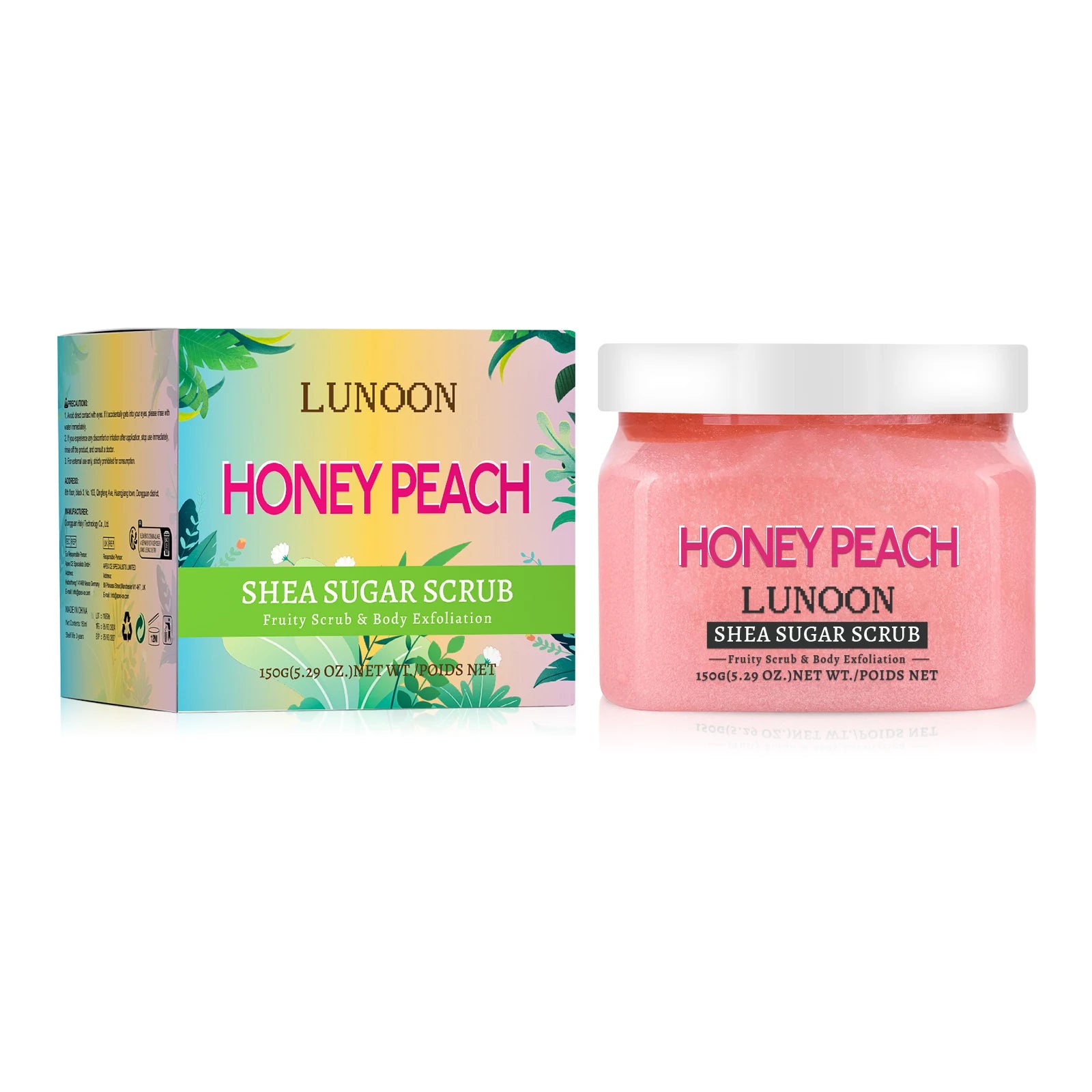 Watermelon Shea Sugar Scrub 150g - Natural Body Exfoliator, Moisturizing, Smoothing, for Elbow, Knee, Back, Leg, All Skin Types