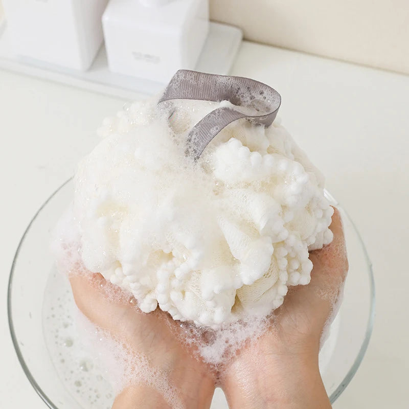 Soft Mesh Bath Sponge Balls Skin Cleaning Brush Shower Puff Body Cleaner Exfoliating Scrubbers Bath Flower Bathing Accessories
