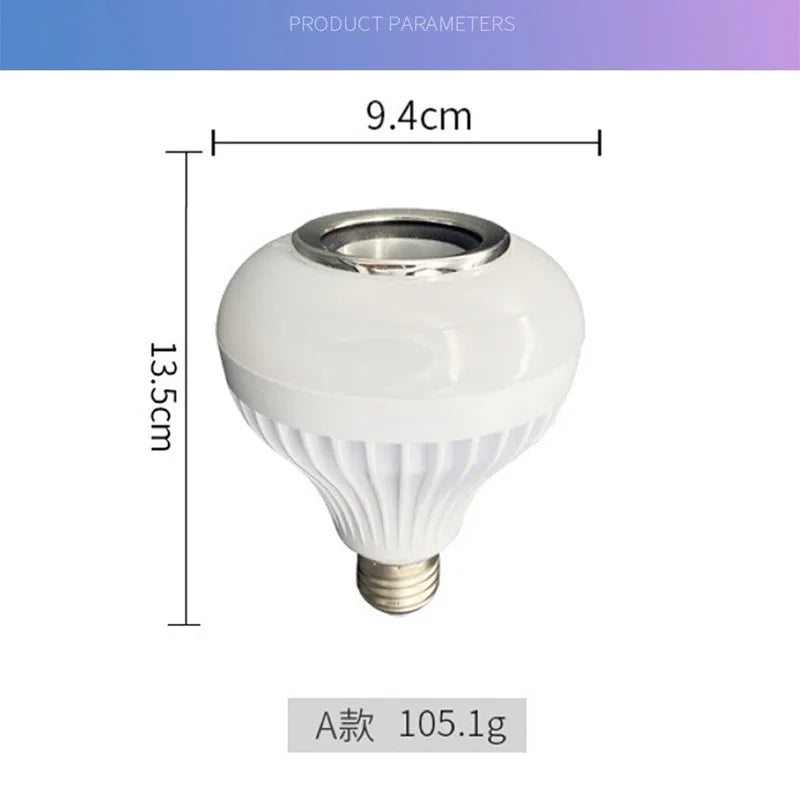 LED Bluetooth music light bulb RGB Colorful Color Change Wireless remote control Bulbs With speaker  intelligent bulb