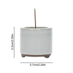 Ceramic Incense Burner Retro Handmade Crackle Incense Holder Tripodia Mist Smoking Steamers Decor Censer For Indoor Household