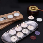 10 Pcs White Tea Light Candles Small Smokeless And Dripless Tealights Candles Set For Home Pool Dinner And Weddings Supplies