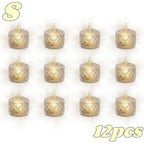 4/12pcs Flameless Plastic Candles Lights Battery LED Tealight with Realistic Flame for Home Holiday Wedding Party Tabletop Decor