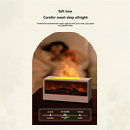 ABKJ-Flame Essential Oil Diffuser 3D Flame Fireplace Aromatherapy Machine Colorful Humidifier With Remote Control For Bedroom B
