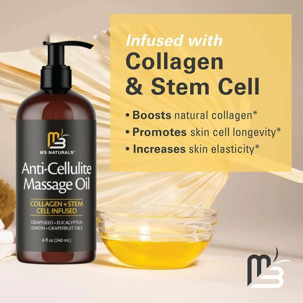 Anti-cellulite Body Massage Oil 240ml Moisturizes Body Skin Smoothing Soft Stress Relief Muscle Lightening Brightening Skin Care