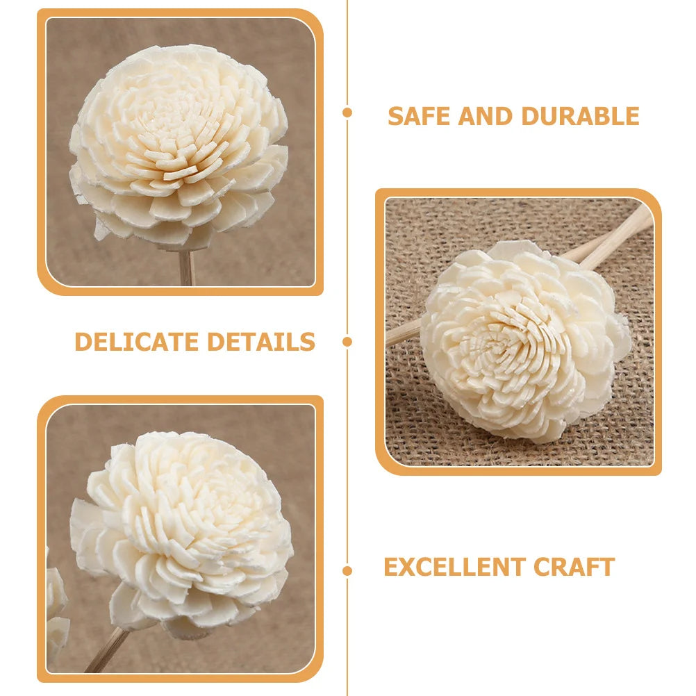 10Pcs Reed Diffuser Flower Sticks Aromatherapy Oil Diffuser Refill Replacement Decorative Aroma Bottle Accessory