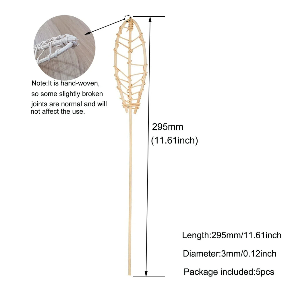 5/15Pcs Rattan Reed Diffuser Sticks Refill, 3mm Wavy Long, for Essential Oil Airs Freshener, High Quality Home Fragrance