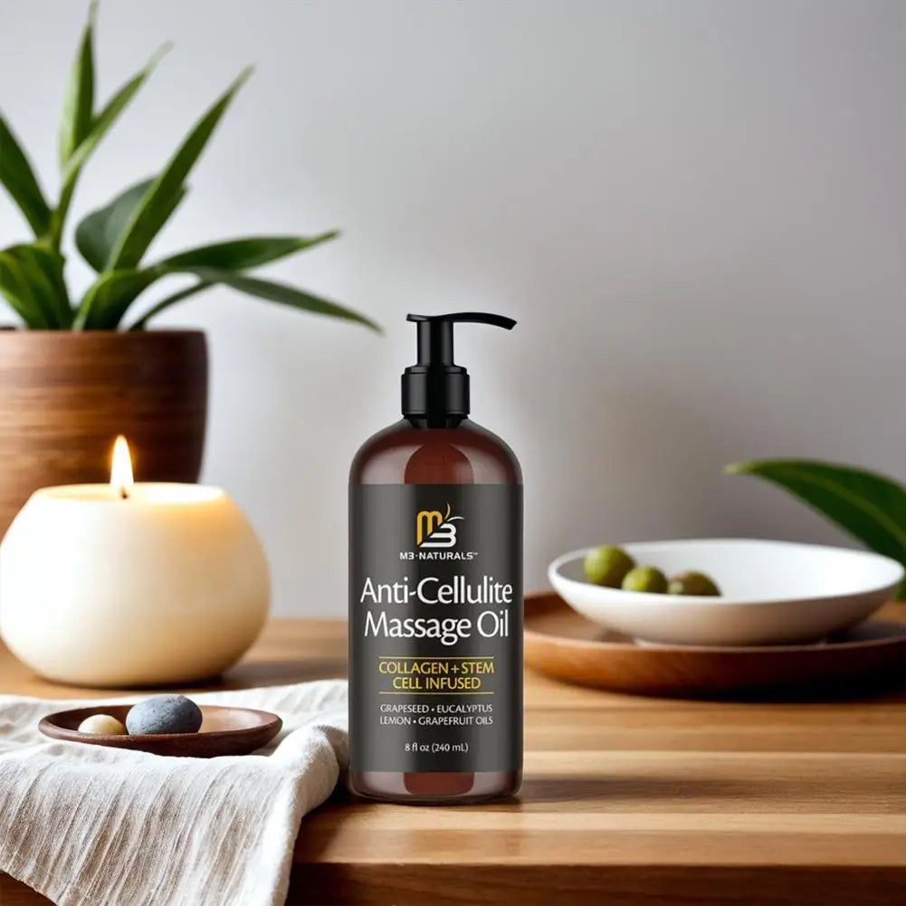 Anti-cellulite Body Massage Oil 240ml Moisturizes Body Skin Smoothing Soft Stress Relief Muscle Lightening Brightening Skin Care