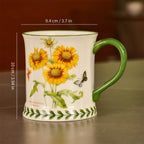 1Pc,Ceramic Coffee Mug,Tea Cup,Creative Hand-Painted Ceramic Mug,Classic Drinking Mug with Handle,Suitable for Hot or Cold Beverages,All-Season Drinks,Wedding,Birthday,Valentine's Day Gift,This Is Your Best Choice
