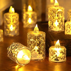4/12pcs Flameless Plastic Candles Lights Battery LED Tealight with Realistic Flame for Home Holiday Wedding Party Tabletop Decor