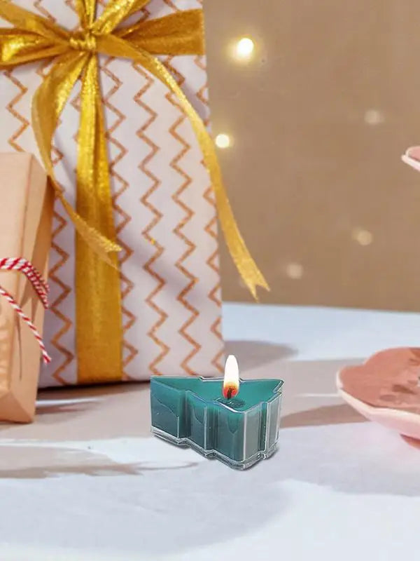 Christmas tree tealight Handwork Scented Candles Tree Shaped Candles Christmas Tree Candles For Christmas Home Decoration