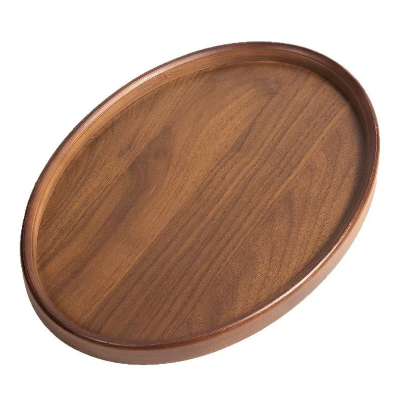 Wooden Serving Trays Oval Wood Tray Platters for Serving Food Dishes Dinner Plates Solid Wood Dessert Plate Jewelry Storage