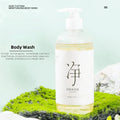 Moisturizing Body Wash Zen Wash Vegan Vegetable Extracts Minimalist Refreshing Wash Bergamot Scent Soft