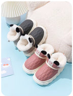 Cozy Slippers with Soles for Kids – Unisex Winter House Shoes